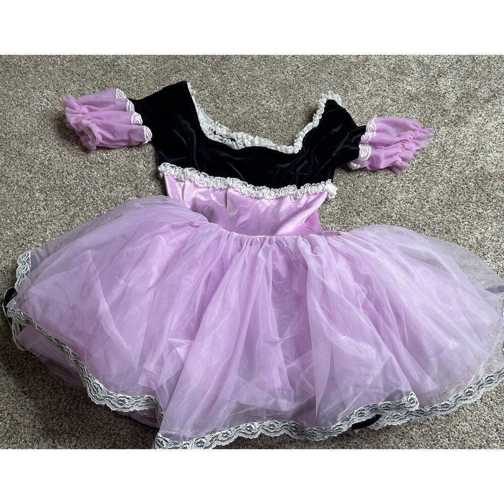 Vintage Star Styled Costume Velvet & Tulle Dance Tutu Dress Size Medium Made USA